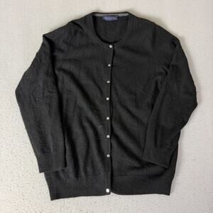 M&S Collection Women’s Black Pure Cashmere Button Front Cardigan Sweater